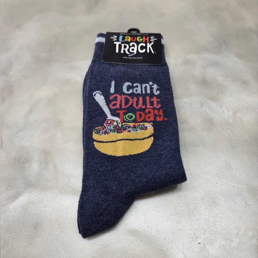 Navy Casual Socks - I Can't Adult Today Size OS